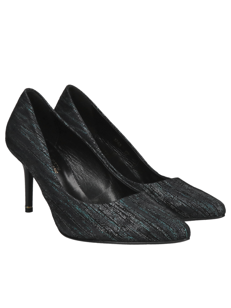 Exceptionally elegant women's low-heeled pumps, pumps for formal dresses, Konopka Shoes