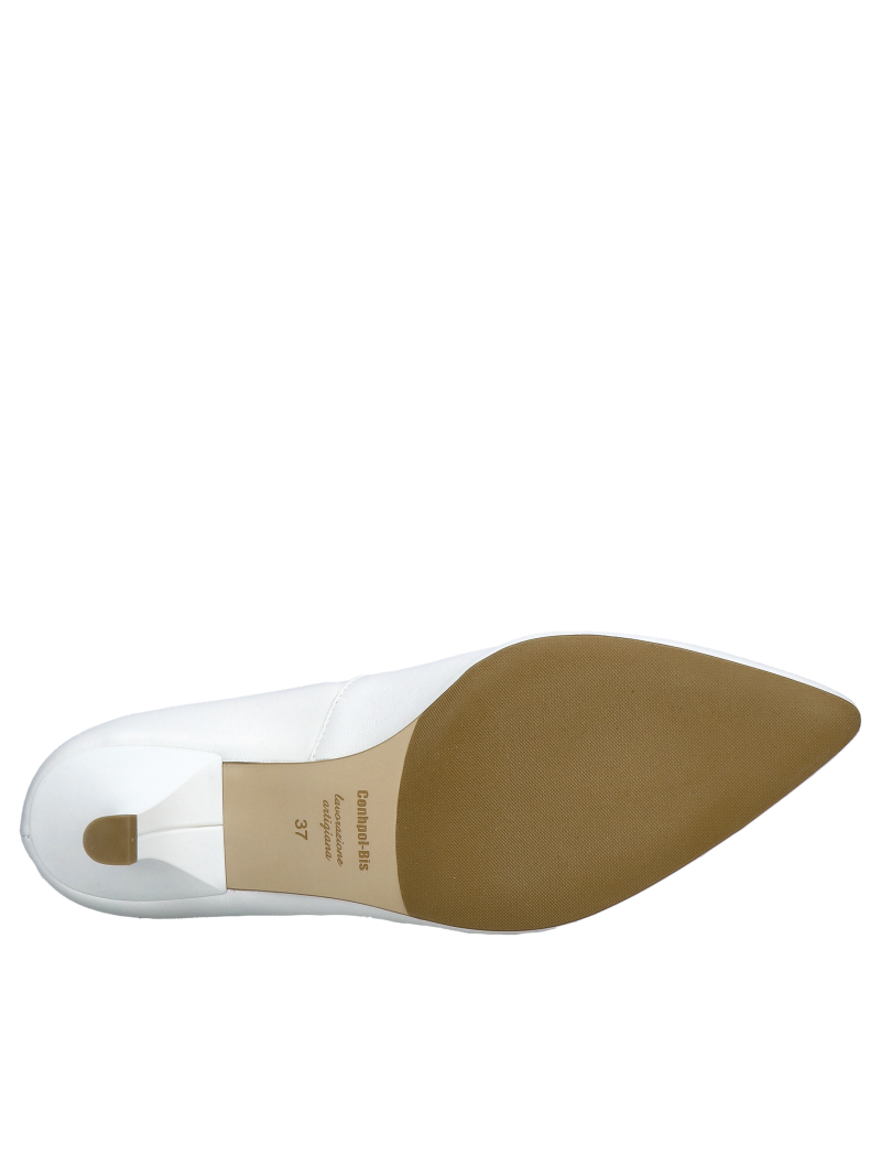 Low white duck shoes with comfortable heels, white wedding shoes, comfortable high heels for weddings, Konopka Shoes