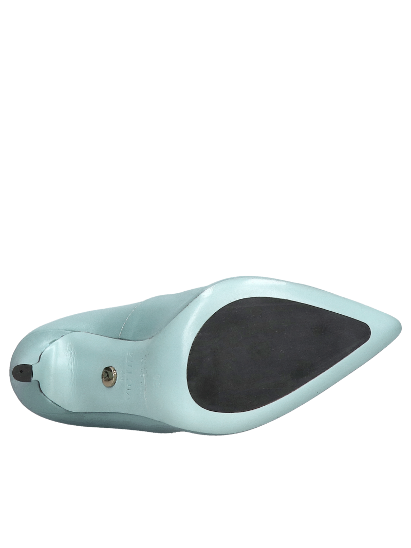 High blue stilettos with leather soles, luxury stilettos with blue soles