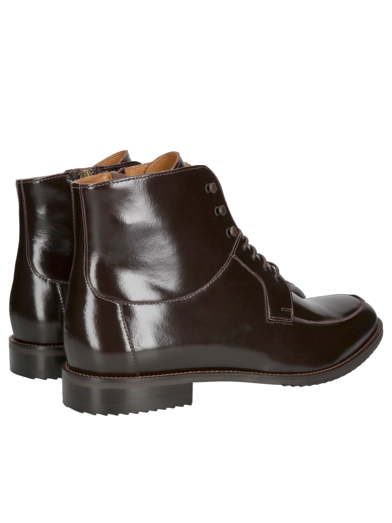 Brown men's boots, unlined, for the office, everyday wear, elegant men's ankle boots, unlined boots, Konopka Shoes