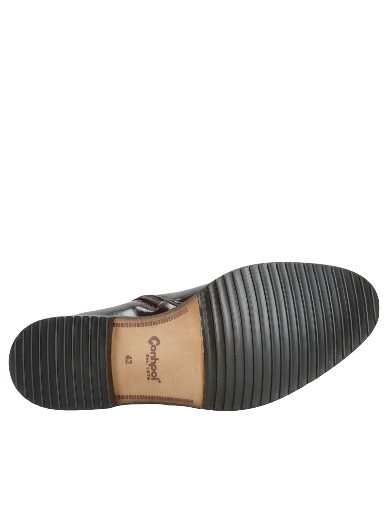 Brown men's boots, unlined, for the office, everyday wear, elegant men's ankle boots, unlined boots, Konopka Shoes