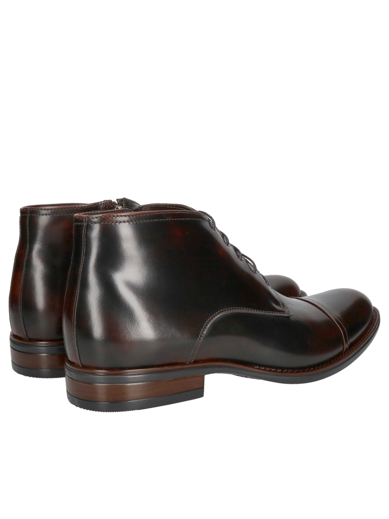 Elegant brown insulated dress shoes, men's dress boots, Conhpol, Konopka Shoes, CKX0119-01