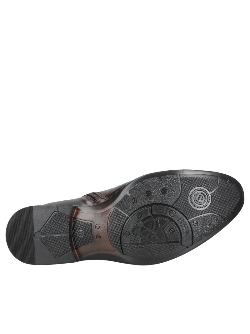 Elegant brown insulated dress shoes, men's dress boots, Conhpol, Konopka Shoes, CKX0119-01