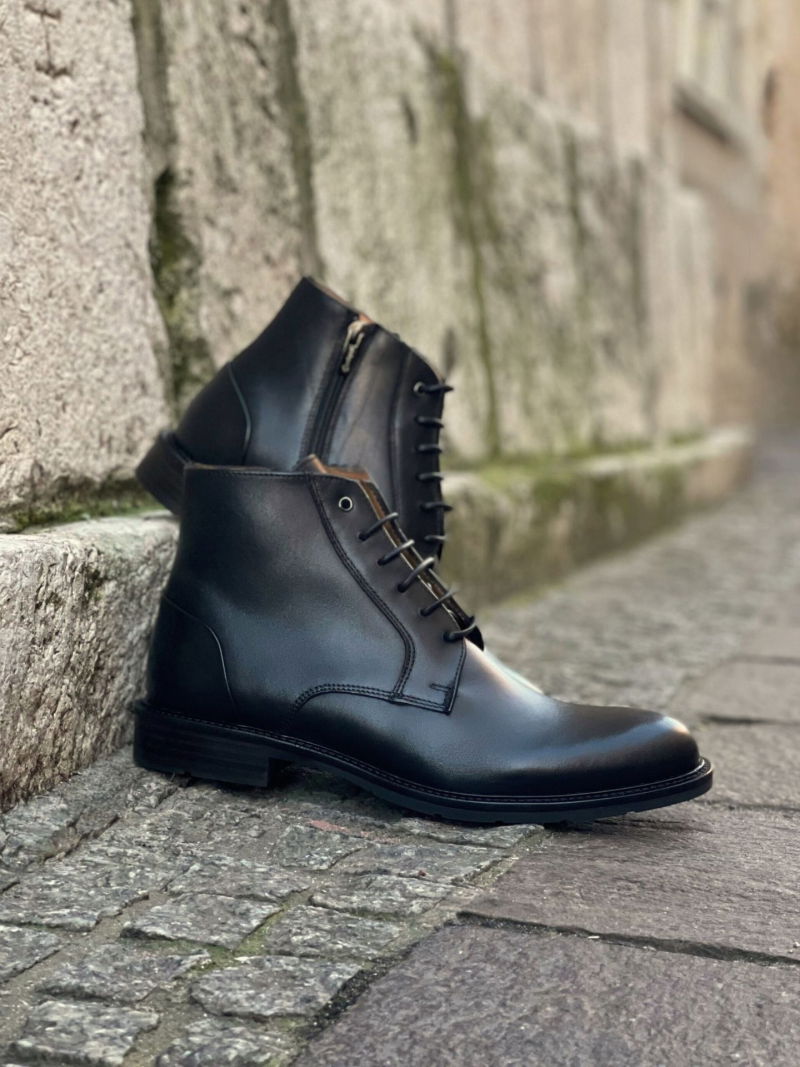 Elegant men's dress shoes, formal men's boots, unlined, Konopka Shoes