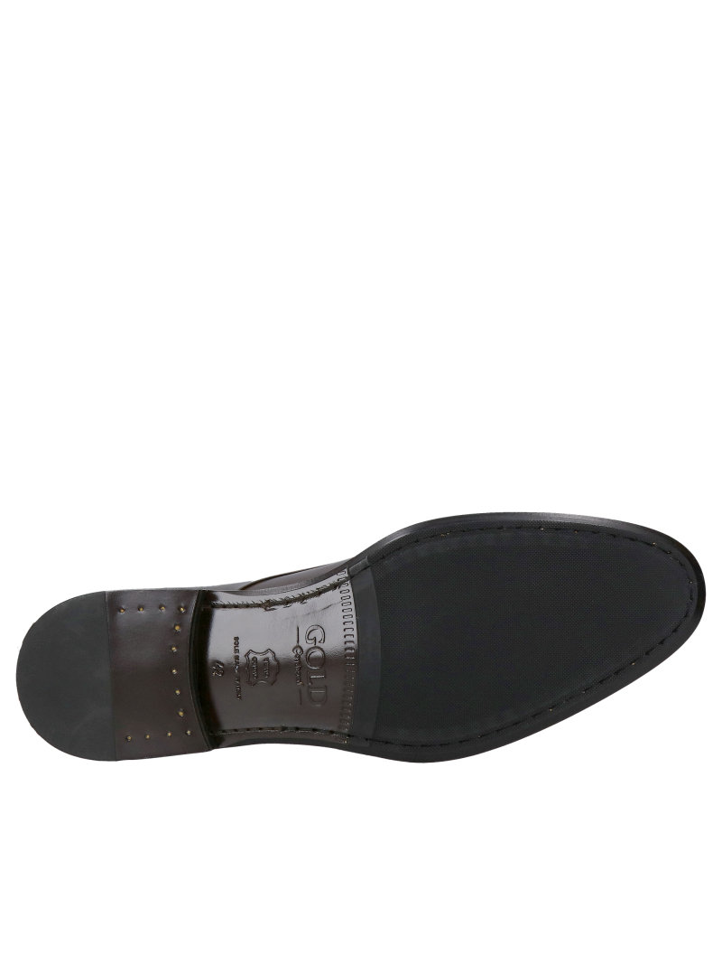Premium shoes with dark chocolate-colored leather soles, high quality and Polish production, premium wedding shoes