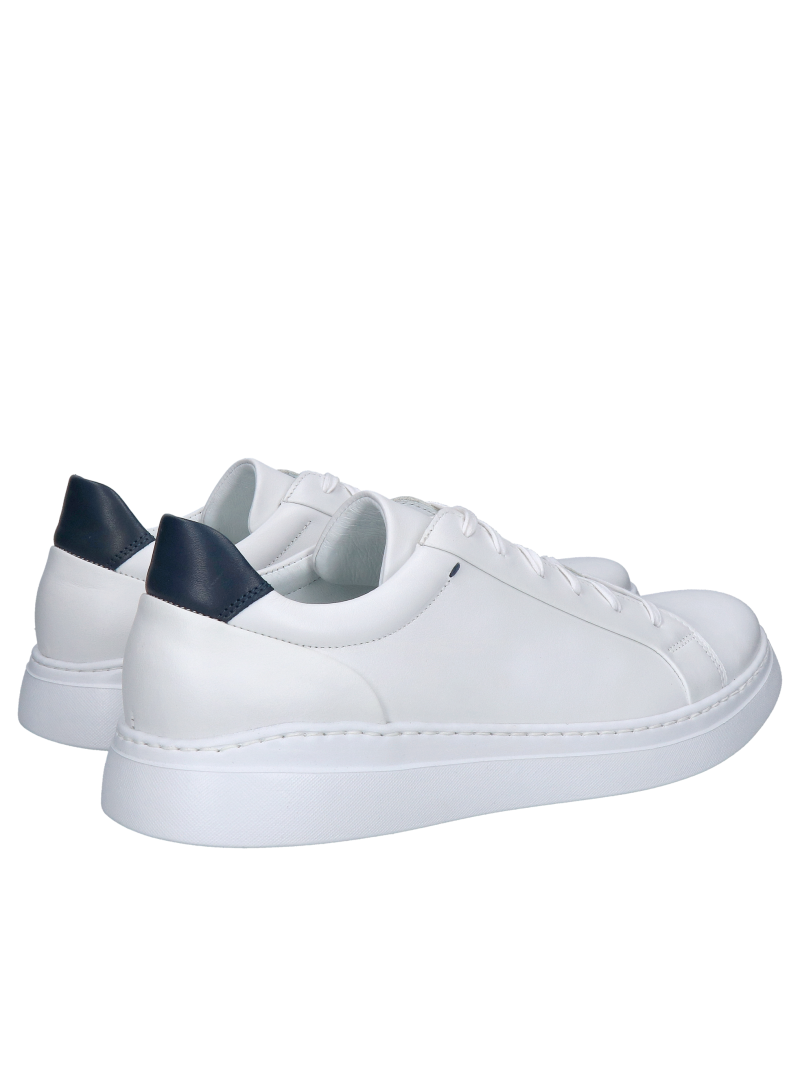 White men's sneakers with removable insoles, lightweight and soft