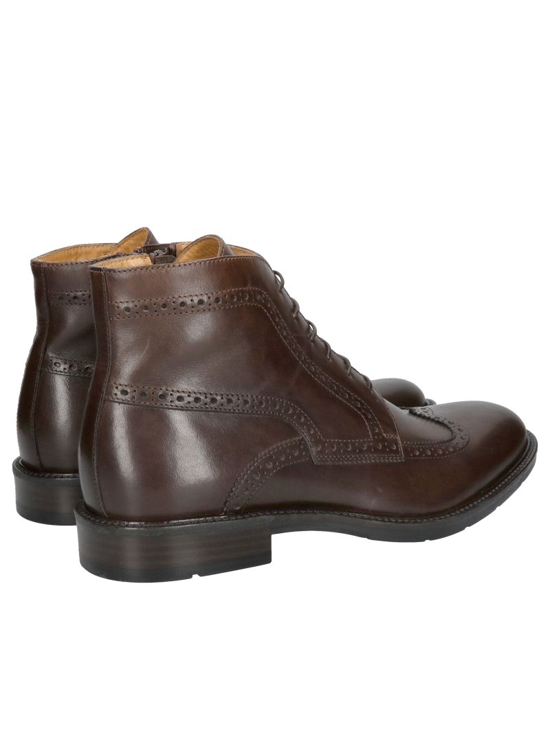 Men's unlined boots with zippers, men's leather boots in dark brown, Konopka Shoes