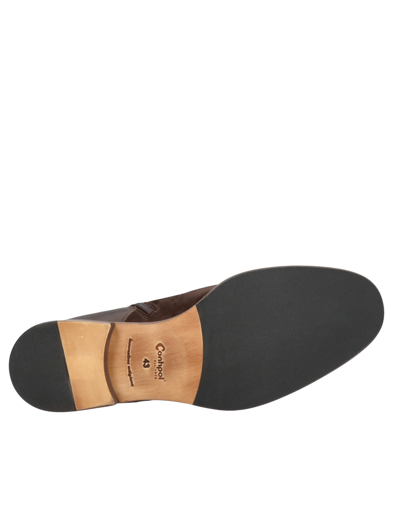 Men's unlined monki boots, high-quality suede combined with grain leather