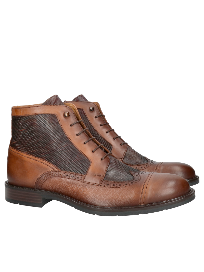 Men's boots with zippers, unlined elegant men's leather boots