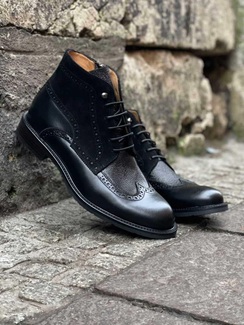 Men's leather boots, fashionable and comfortable, from a Polish manufacturer