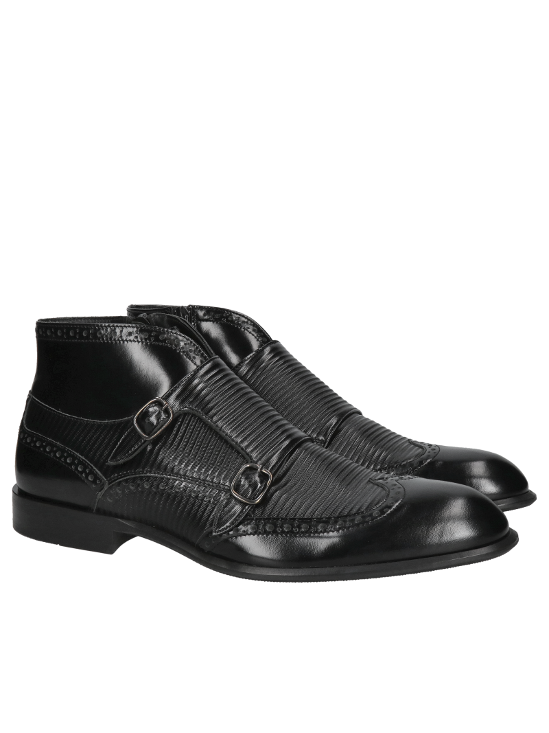 Black monk shoes, Conhpol business casual footwear, Konopka Shoes