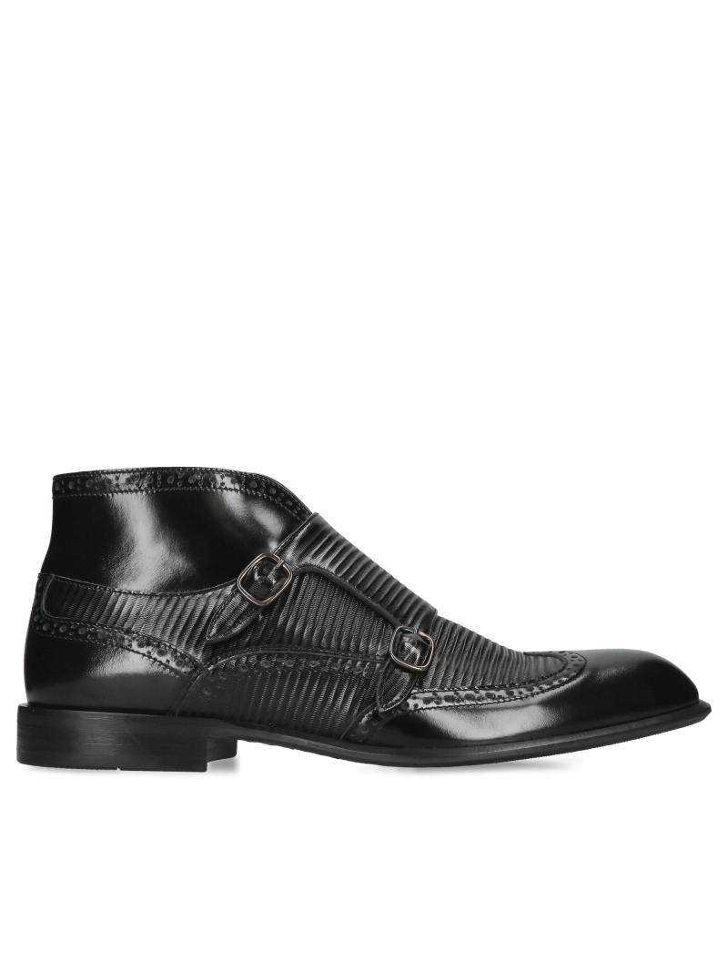 Black monk shoes, Conhpol business casual footwear, Konopka Shoes