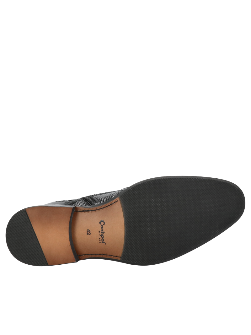 Unique Conhpol men's boots, lace-up black men's ankle boots