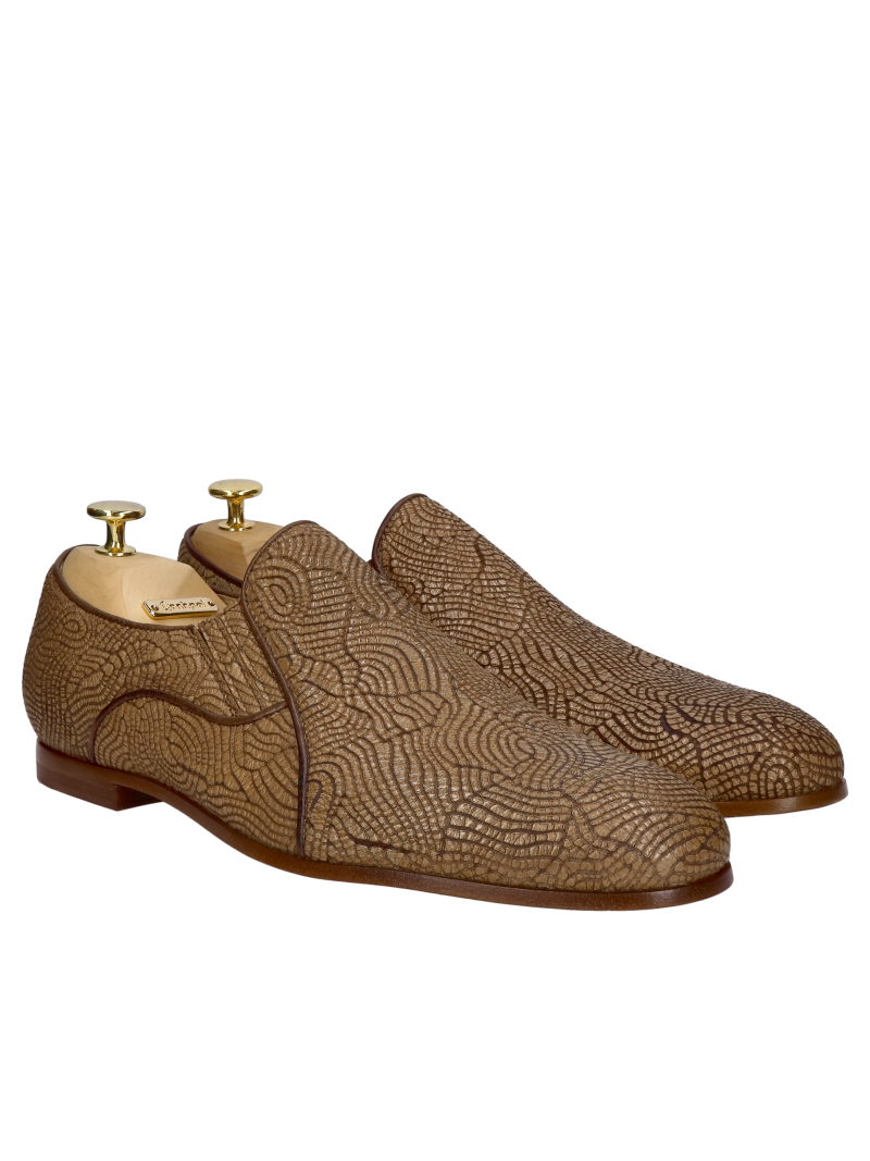 Premium slip-on shoes with leather soles, men's shoes, premium collection