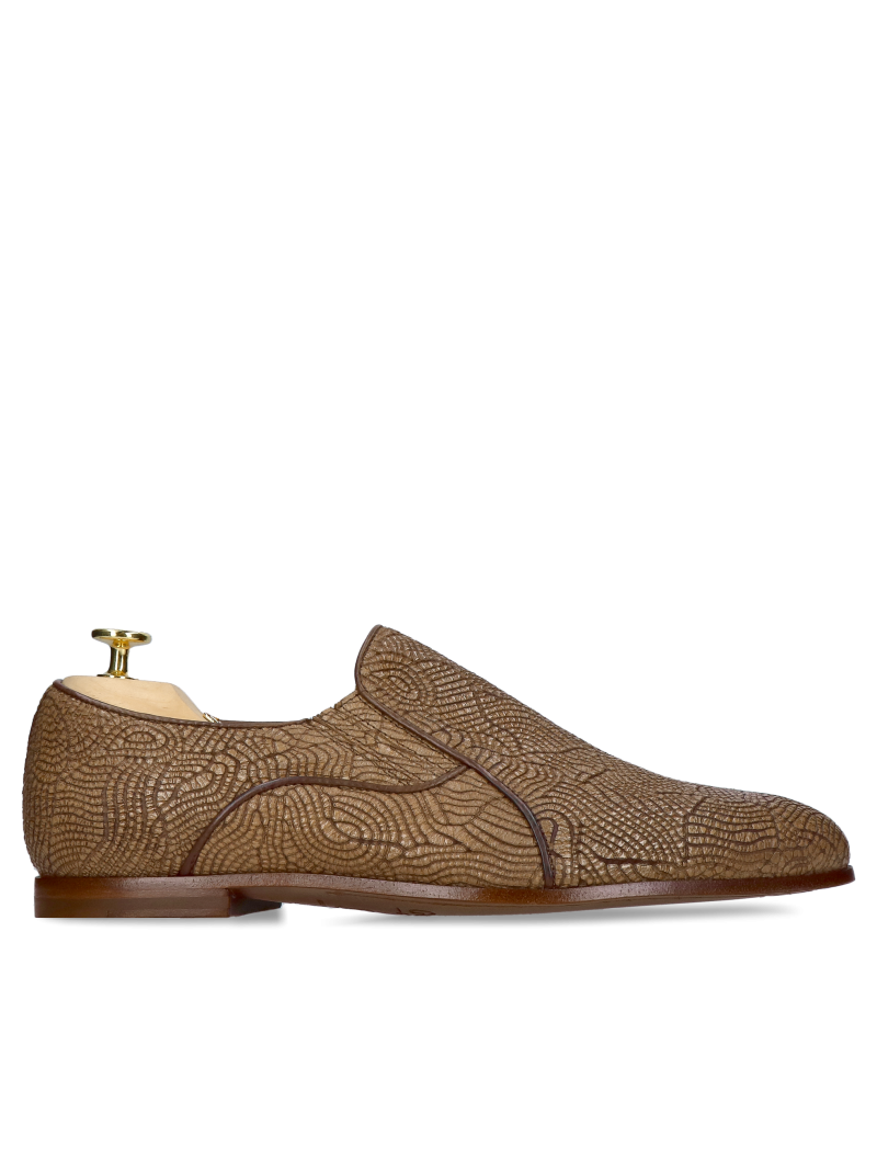 Premium slip-on shoes with leather soles, men's shoes, premium collection