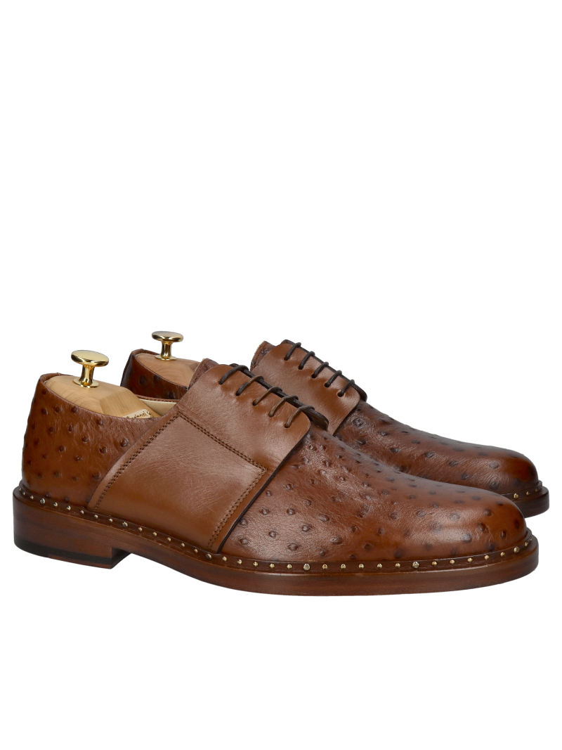 Premium shoes with leather soles, elegant Conhpol Gold men's shoes