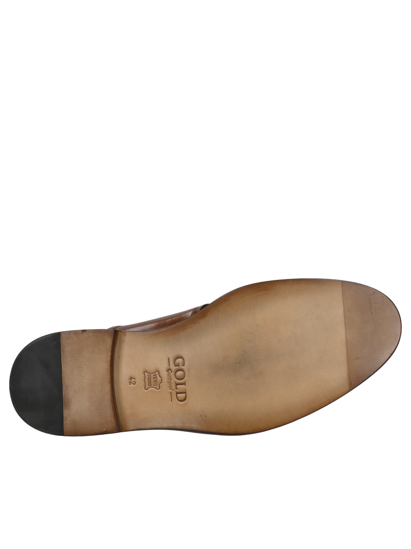 Premium shoes with leather soles, elegant Conhpol Gold men's shoes