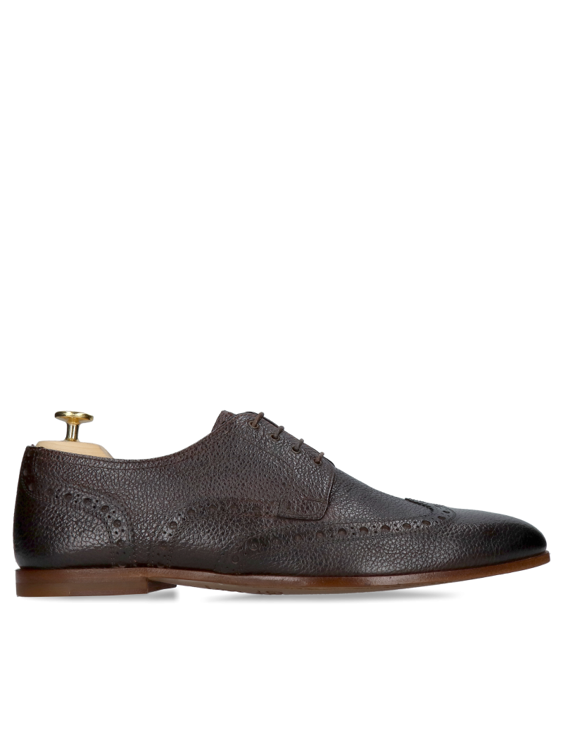 Men's shoes with leather soles Conhpol Gold, premium business casual shoes