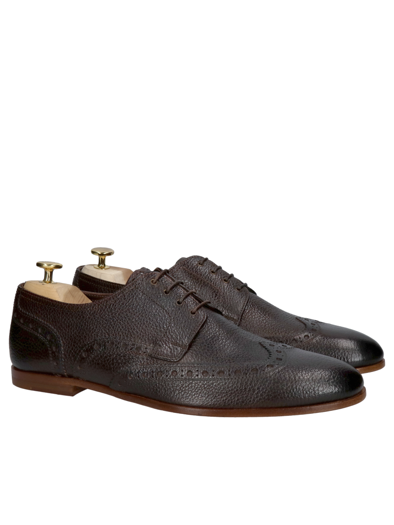 Men's shoes with leather soles Conhpol Gold, premium business casual shoes