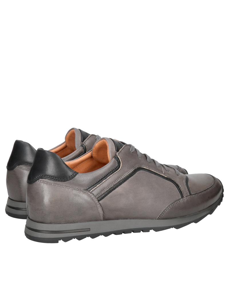 Men's gray leather sports shoes. Comfortable, lightweight, and versatile—perfect for everyday wear.