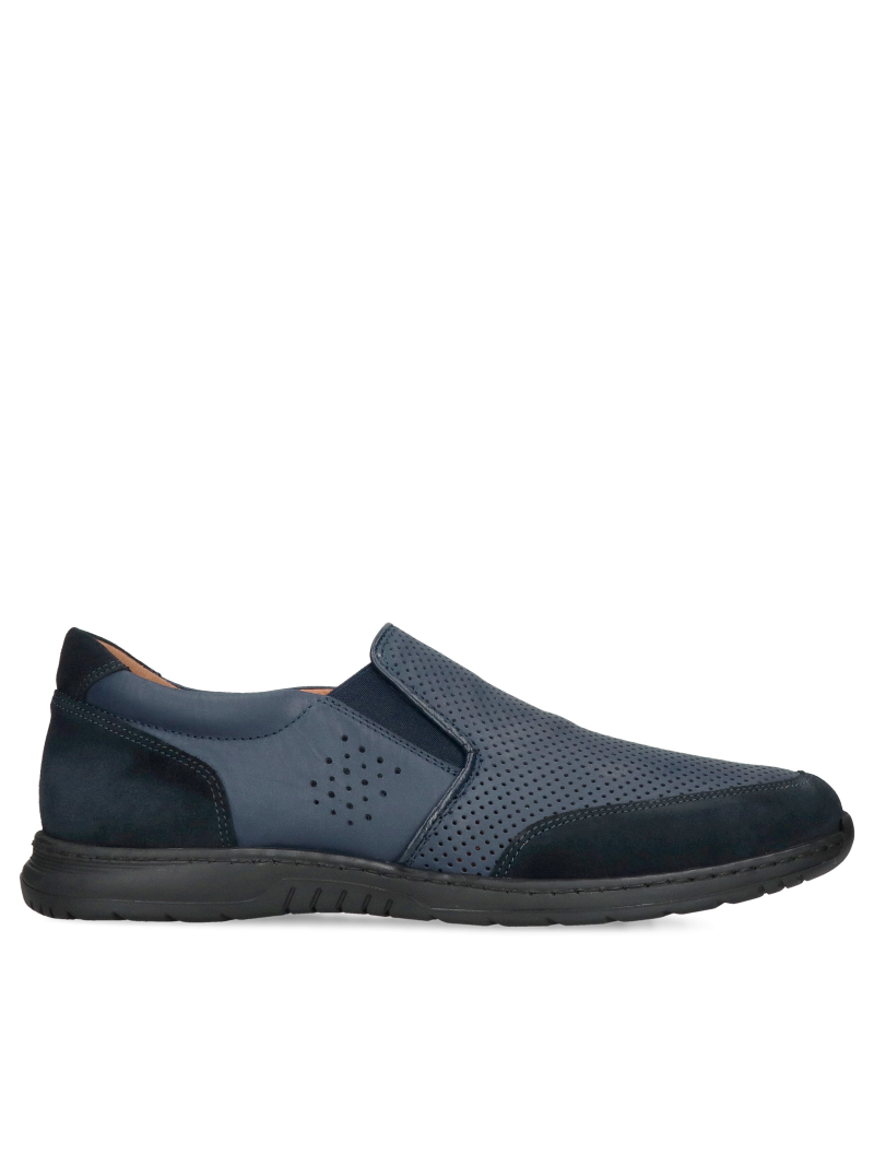 Men's slip-on shoes with wider toes for wide feet, high comfort and cushioning