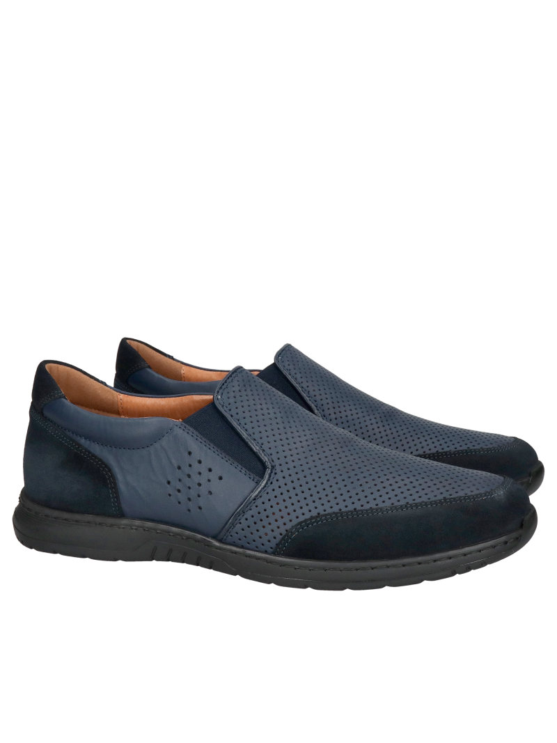 Men's slip-on shoes with wider toes for wide feet, high comfort and cushioning