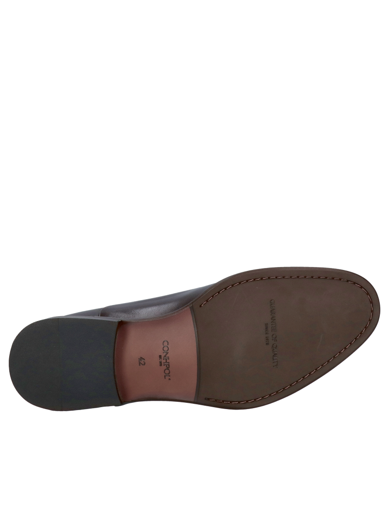 Elegant men's oxfords in dark brown, formal men's shoes for a suit, Konopka Shoes