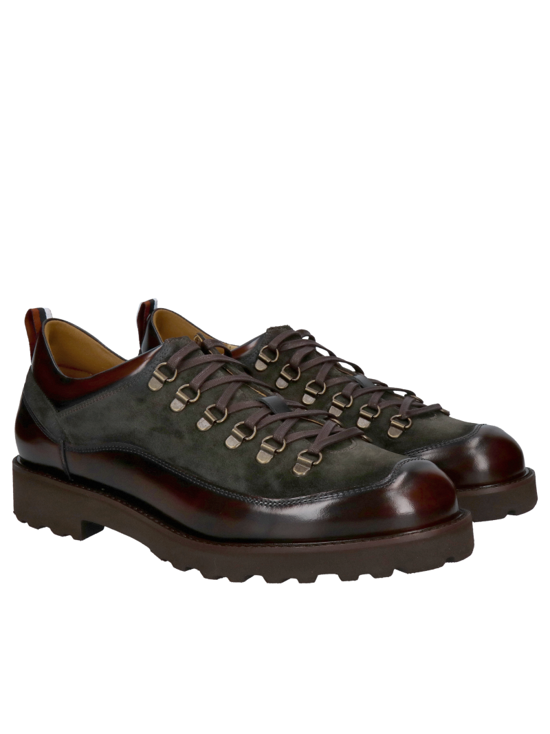 Unique men's lace-up shoes for everyday wear, original men's leather shoes from a Polish manufacturer