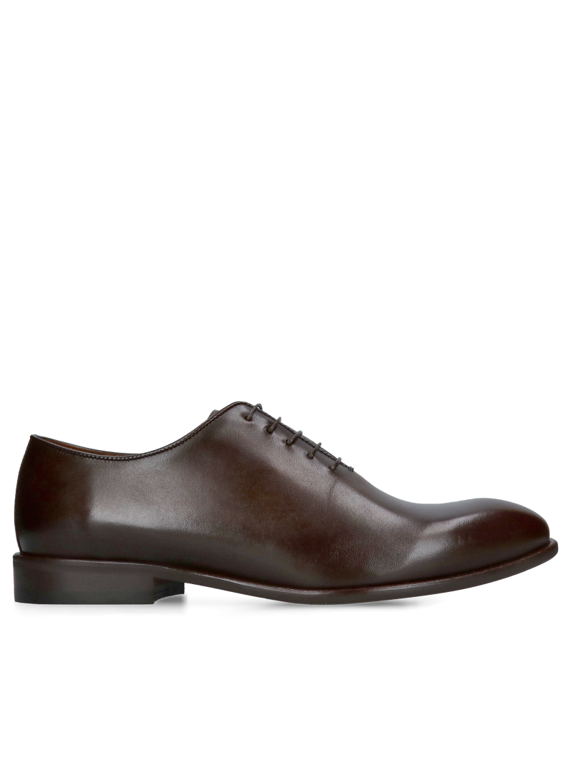 Brown premium loafers for a suit, elegant men's oxford shoes