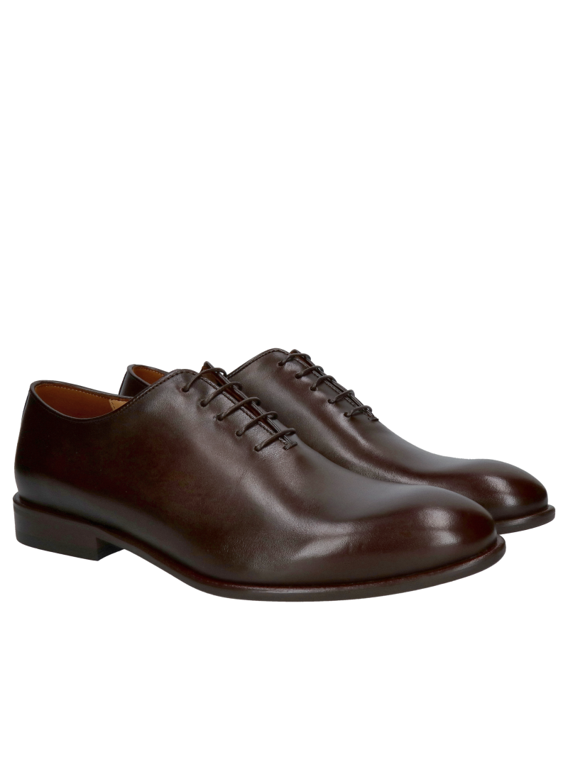 Brown premium loafers for a suit, elegant men's oxford shoes