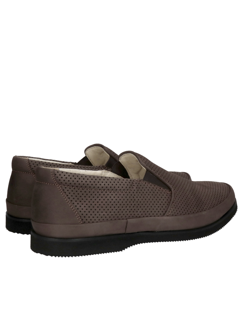 Lightweight slip-on shoes for men with wider feet, comfortable perforated men's shoes