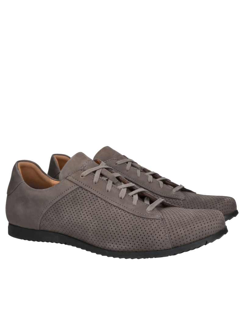 Lightweight men's everyday shoes, perforated leather men's shoes
