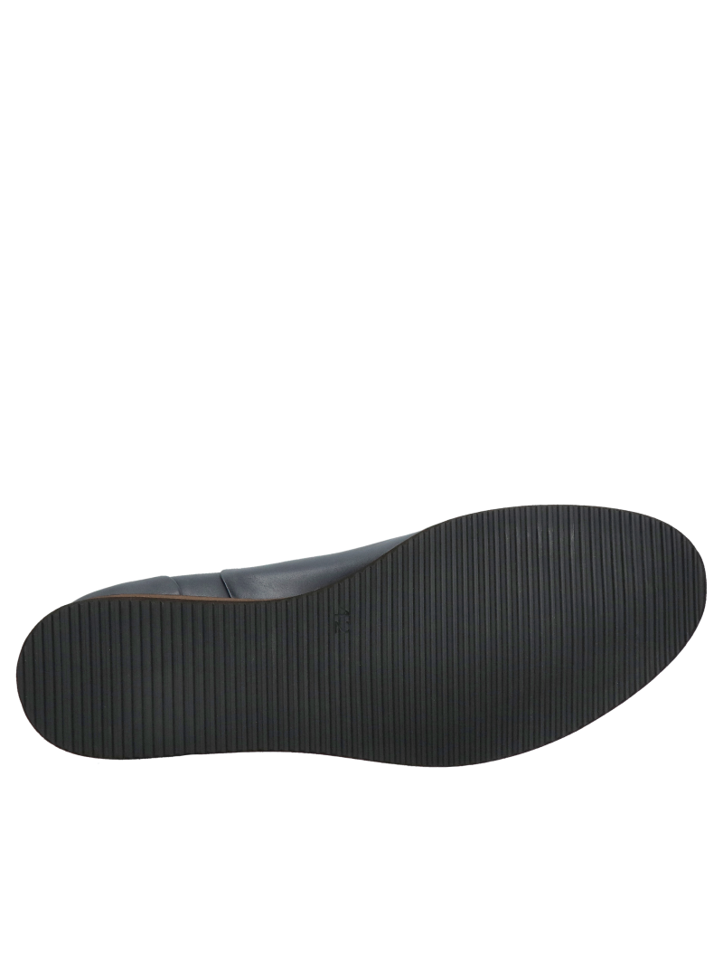 Navy blue men's everyday shoes, comfort and convenience from a Polish manufacturer