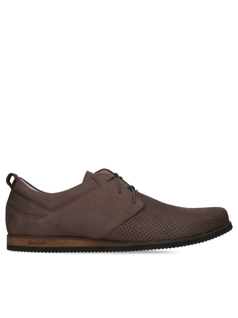 Lightweight and comfortable men's shoes with eyelets, openwork upper in men's shoes, Konopka Shoes