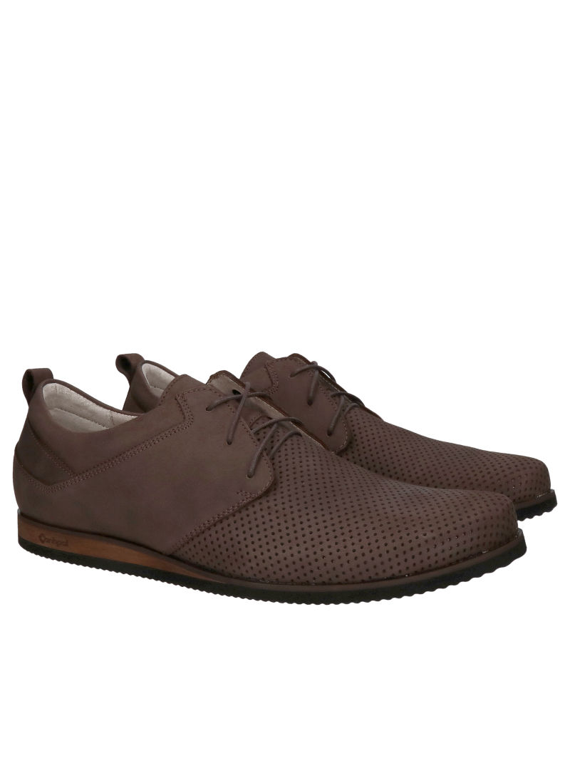 Lightweight and comfortable men's shoes with eyelets, openwork upper in men's shoes, Konopka Shoes