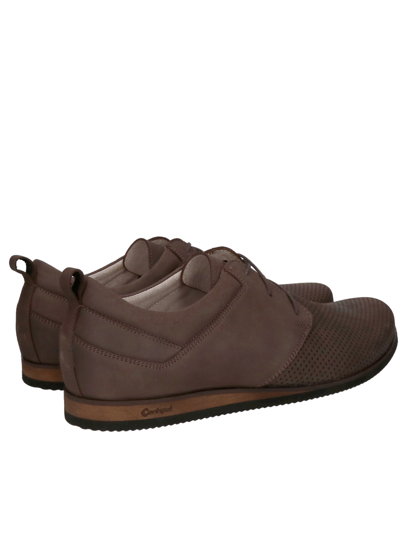 Lightweight and comfortable men's shoes with eyelets, openwork upper in men's shoes, Konopka Shoes