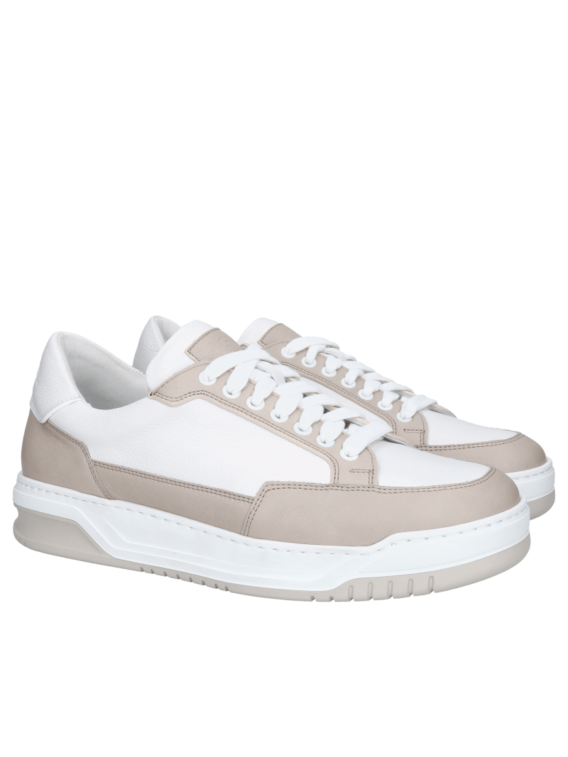 Fashionable men's sneakers with removable leather insoles, lightweight men's street shoes with thick soles