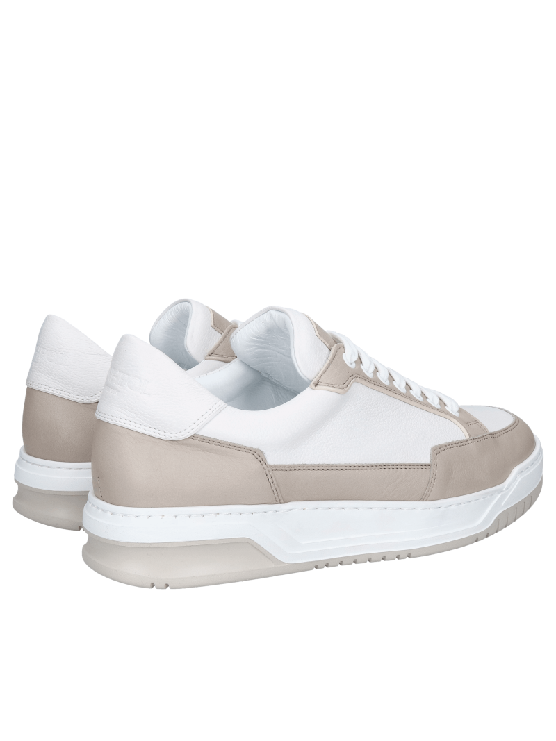 Fashionable men's sneakers with removable leather insoles, lightweight men's street shoes with thick soles