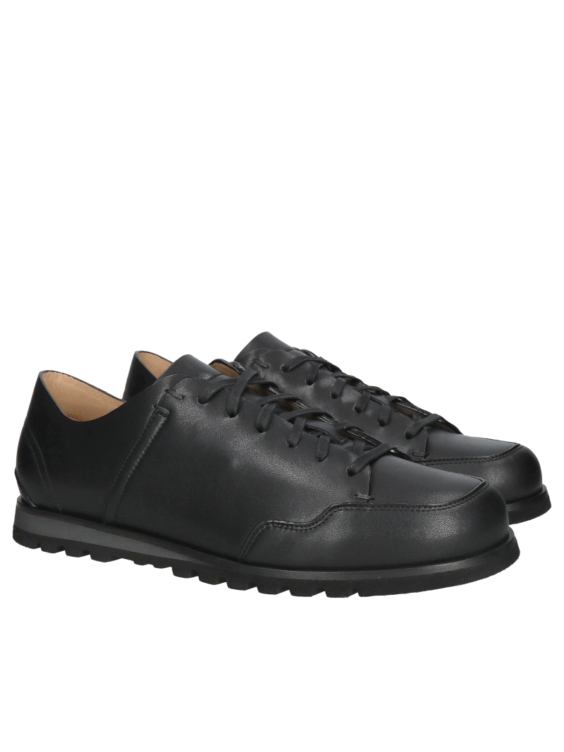 Men's shoes for wide feet, exceptionally light and comfortable, made of soft grain leather