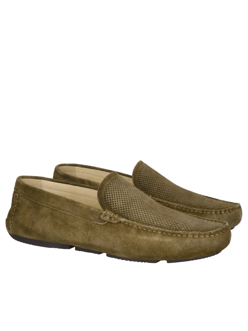 Men's suede leather moccasins, premium quality from a Polish manufacturer, Konopka Shoes