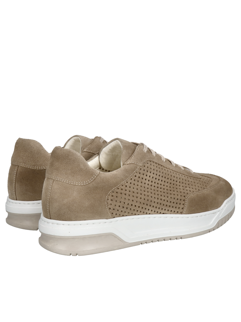 Men's summer sneakers with thick soles for wider feet, fashionable leather openwork sneakers