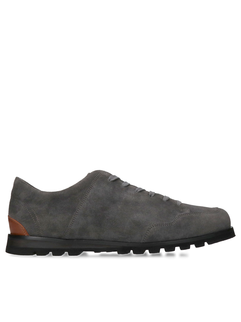 Gray men's shoes for wider feet, comfortable and lightweight men's shoes from Polish manufacturer Konopka Shoes.