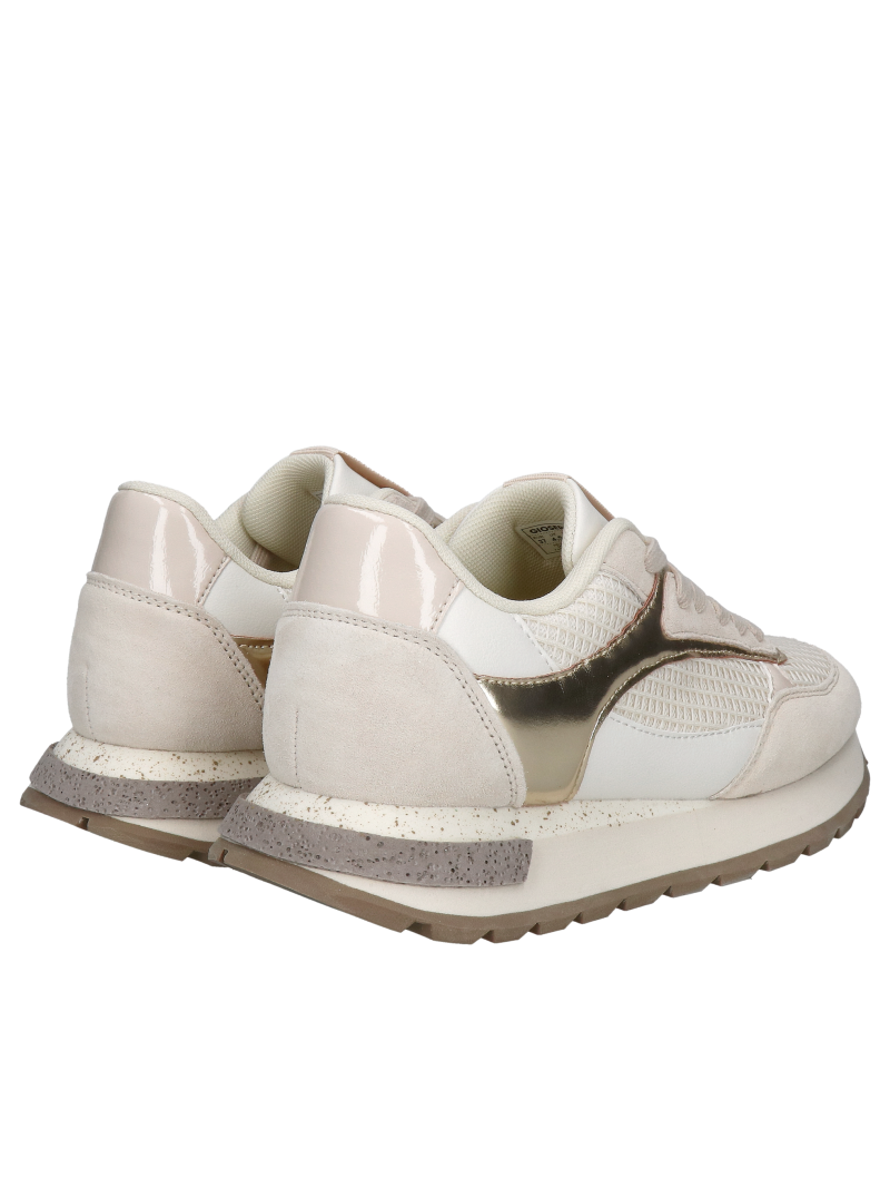 Lightweight and comfortable women's beige sneakers, perfect for everyday wear to work or long trips, Konopka Shoes