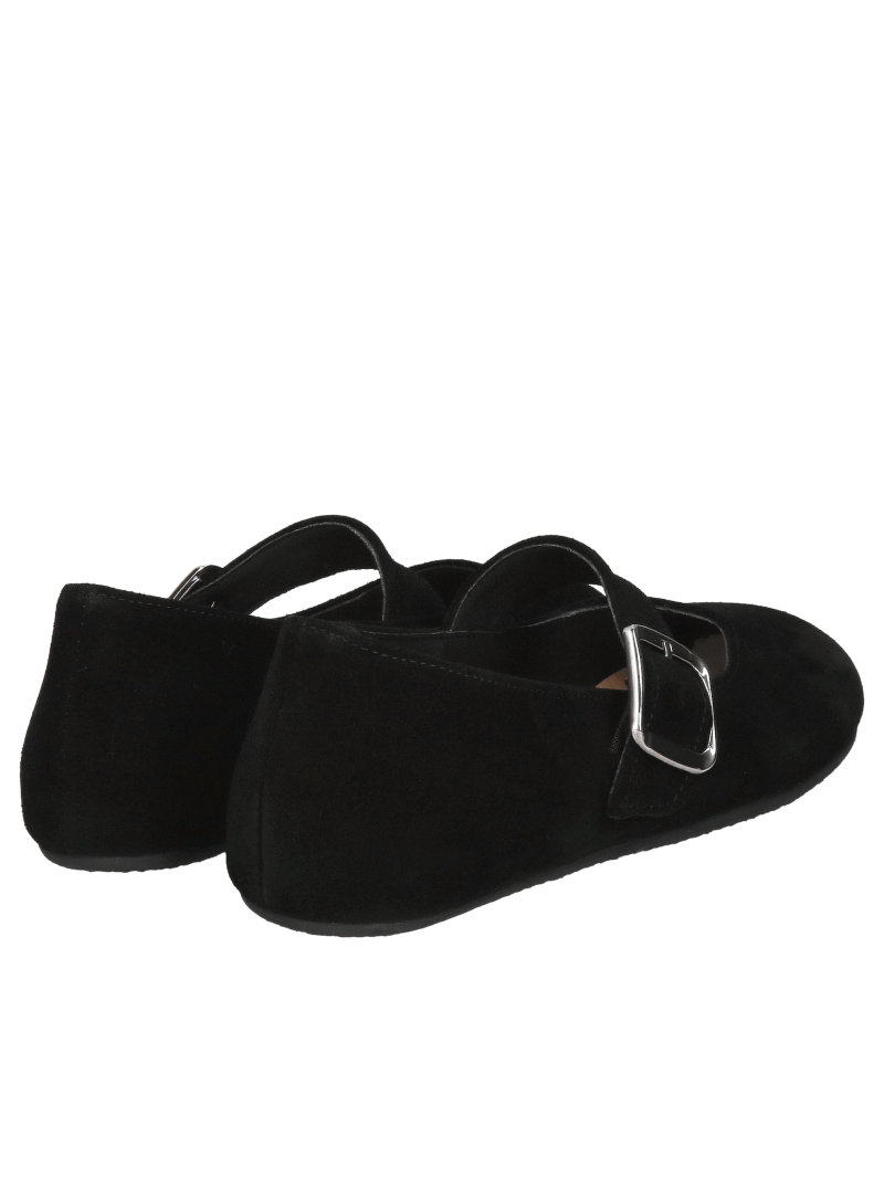 Women's barefoot suede leather ballerina flats with a hidden heel wedge