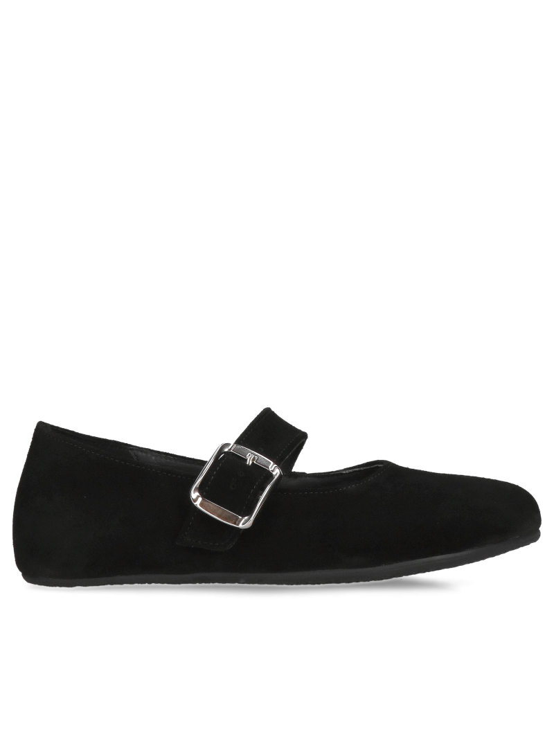 Women's barefoot suede leather ballerina flats with a hidden heel wedge