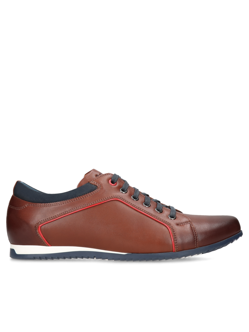 Brown and navy blue shoes Timo, Conhpol Dynamic - Polish production, Sneakers, SD0060-01, Konopka Shoes