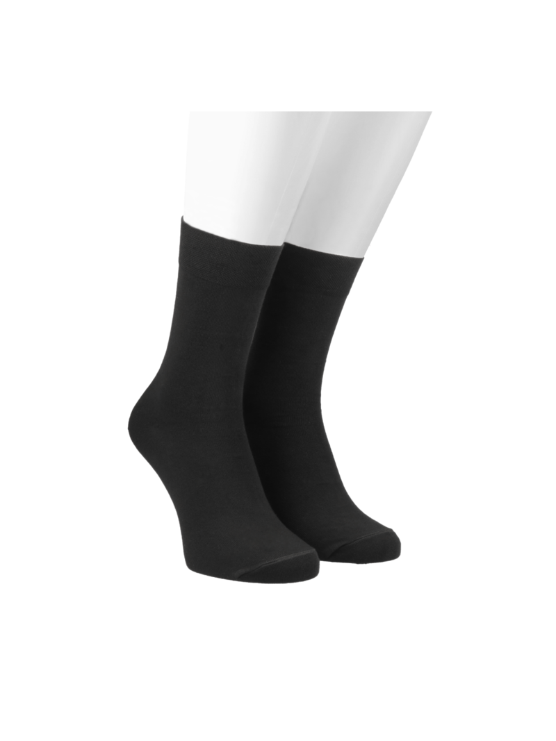 Elegant, black, and plain men's socks for everyday wear and formal occasions