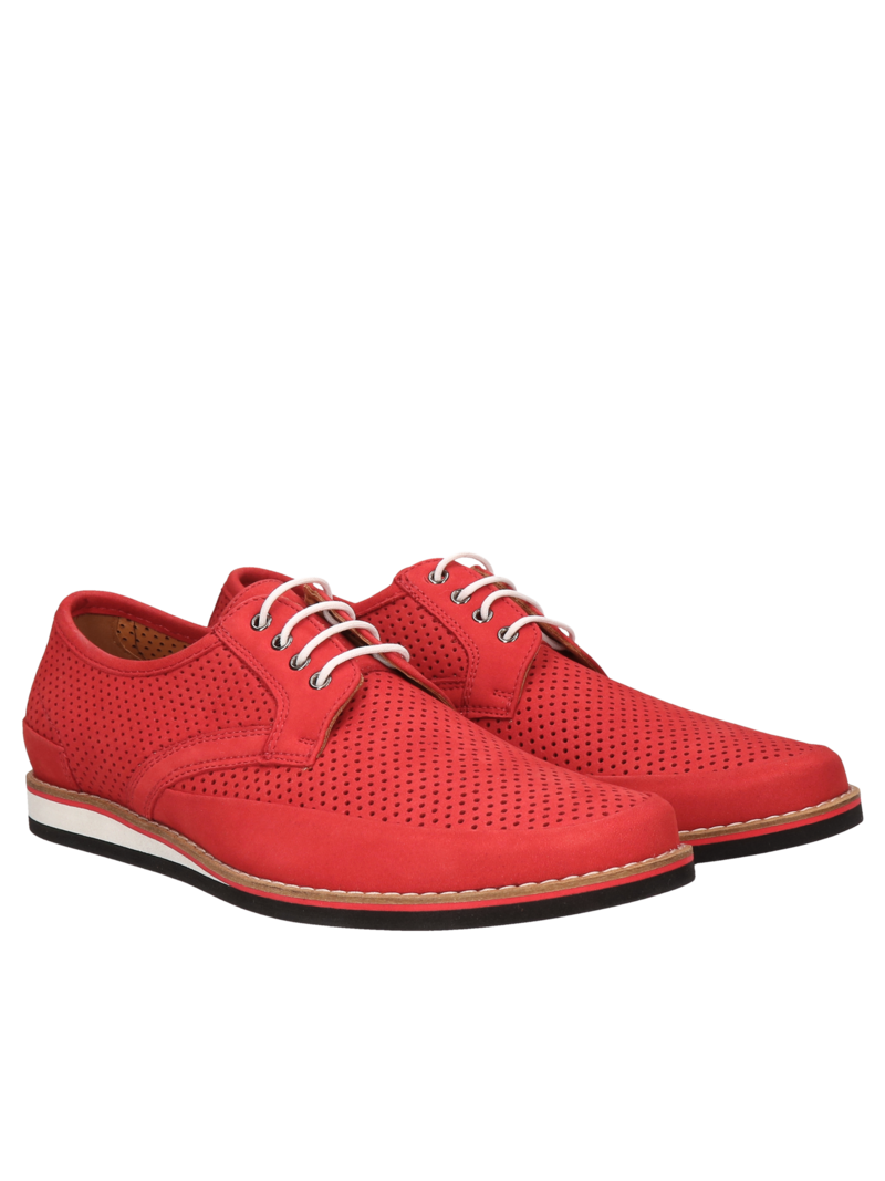 Red shoes Timo, Conhpol Dynamic - Polish production, Casual shoes, Sneakers, SD0066-03, Konopka Shoes