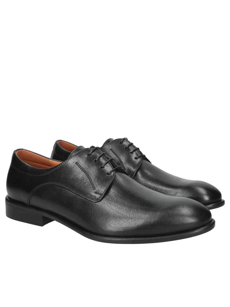 Men's genuine leather dress shoes, elegant lace-up dress shoes