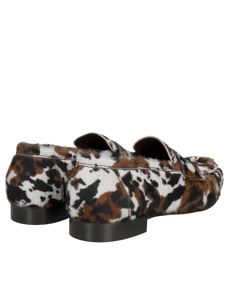 Women's loafers with an animal print, premium women's shoes with an animal print